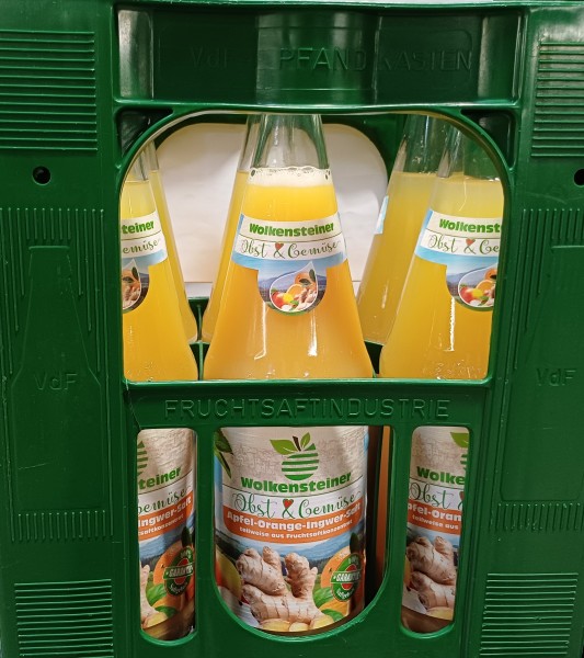 Wolkensteiner Apfel -Orange-Ingwer-Saft 6x1l